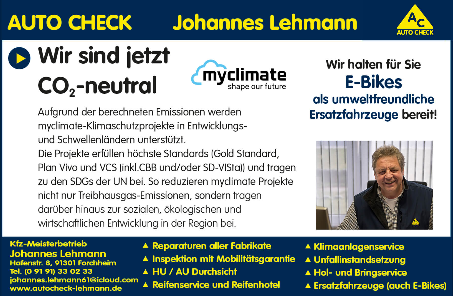Kfz-Meisterbetrieb Johannes Lehmann CO2-neutral